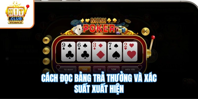 Cách đọc bảng trả thưởng và xác suất xuất hiện