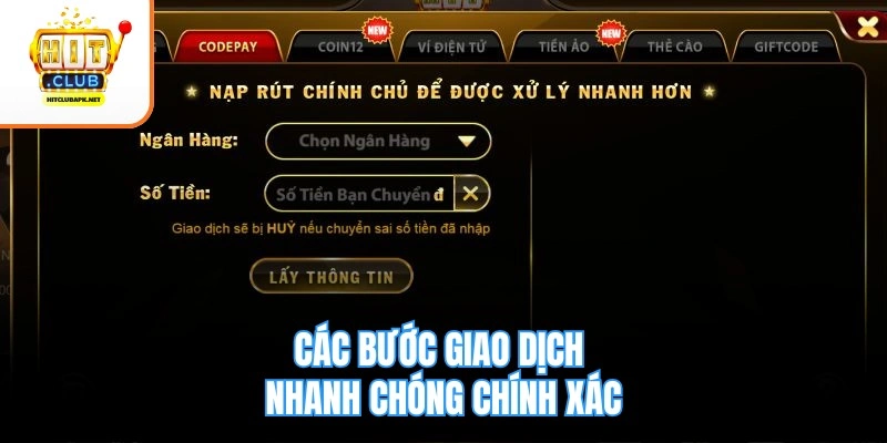 Các bước giao dịch nhanh chóng chính xác