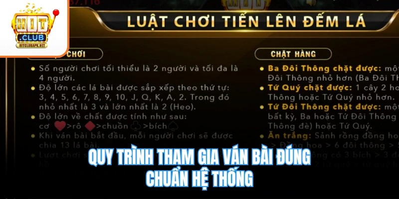Quy trình tham gia ván bài đúng chuẩn hệ thống