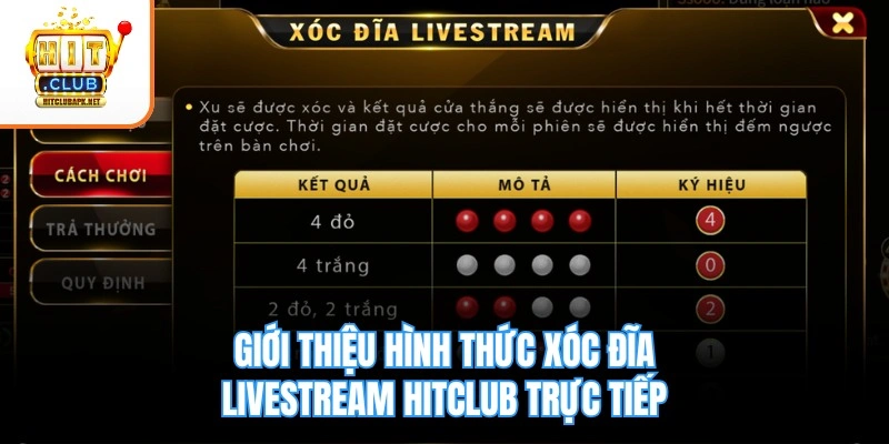 Giới thiệu hình thức xóc đĩa livestream Hitclub trực tiếp